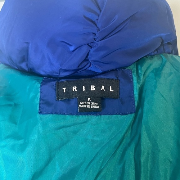 NEW with Tags. Tribal. Small. Blue. Puff vest. Snap closure. Pockets. Lined. - Picture 7 of 8